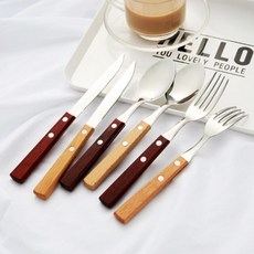 나무포크 디저트 커트러리 우드 포크 커틀러리 양식기 세트