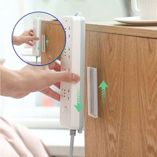 쌍문상회 지금 필요한 멀티탭고정 슬라이드 멀티탭선정리 부착 홀더 멀티탭정리 콘센트 무타공멀티탭거치대 거치대 멀티탭거치대 31872EA, 본상품