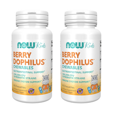 나우푸드 베리 도필러스 키즈 어린이 유산균 츄어블, 60정, 2개