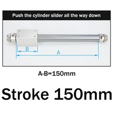 자기 커플링 로드리스 실린더 에어 버퍼 RMS10/16/20/25/32/40 100X200X300, 02 Bore 16mm, 01 Stroke 150mm