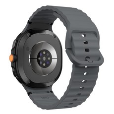 갤럭시 워치8/8 호환 클래식 스트랩 스포츠 밴드 실리콘 40mm 44mm 46mm, 그레이