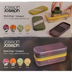 Joseph Joseph 조셉조셉 멀티프렙 컴팩트 다용도 강판 4P 세트 (구성 : 차퍼 채칼 슬라이서 강판), 1개, 멀티