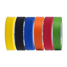 칼라 마스킹테이프 종이테이프 25mmX40M, 노랑