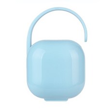 奶嘴盒 香草奶嘴收納盒 PP材質透明收納盒 固齒器收納, 1個, 藍色, 藍色