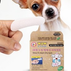 잇몸상처걱정없는 구강티슈 30매 애견용건식 1회용손가락티슈 강아지구강청결, 30개, 1개