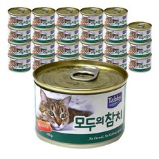 테비 모두의참치 고양이 간식캔, 참치오리지날, 160g, 24개