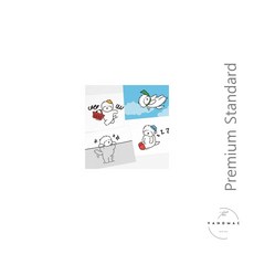 달봉이 쇼핑 캐릭터 일러스트 엽서 카드세트 브이앤맥 귀여운엽서, 옵션품절_1_05_DMNG66019944