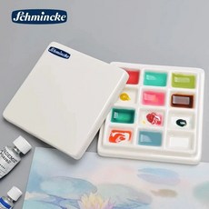 도자기 플레이트 접시 물감 안료 한국화 서예 수채화, 1개, 독일 슈민 G 12칸 뚜껑 포함, 기본 색상