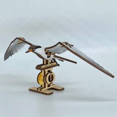 立體可動木質拼圖-黑嘴端鳳頭燕鷗 兒童益智玩具 環保木質安全無毒 培養空間想像力, 1個