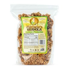Michele's Granola 레몬 피스타치오 핸드메이드 통곡물 비건 글루텐 프리 및 GMO 프리 1.06g(36온스) 재밀봉 가능한 백, Michele's Granola 레몬 피스타치오, 핸드, 1