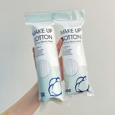 부드럽고 둥근 면 패드 양면 질감 매일 얼굴 청소 및 메이크업 제거에 사용 100 개 200, 200PCS