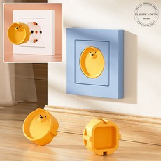 실리콘 콘센트 가리개 귀여운 캐릭터 아이방 콘센트 커버 구멍덮개 감전방지 먼지차단, 까망, 1개