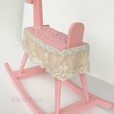 원목 흔들목마 조카선물 시소 A 어린이집 유니콘 의자, 1개, B. 분홍색 꽃 장식