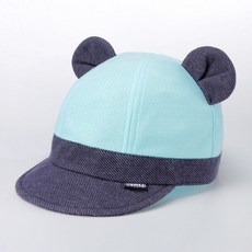 JUMEE 台灣製可愛耳朵棉網寶寶帽 軟帽簷透氣遮陽