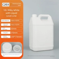 1/2/3/4/5/6/10L 플라스틱 밀폐 용기 뚜껑 포함 식품 HDPE 버킷 밀봉 대용량 오일 제리 젤 샴푸, 05 White 10L