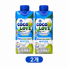 코코러브 태국 100% 코코넛 워터(고칼륨 고마그네슘), 2개, 330ml