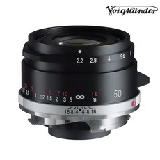 보이그랜더 COLOR-SKOPAR 50mm F2.2 (VM마운트) + 구매 시 겐코 AIR MC UV 39 필터 + 브이로그 키트 / (재고보유), 블랙
