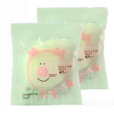 엄마바바 깨끗하게 되지곤약 목욕스펀지, 물방울순수, 4개