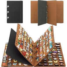 收納冊 徽章動漫周邊展示冊 毛氈, 棕+黑,30 20cm, 棕+黑