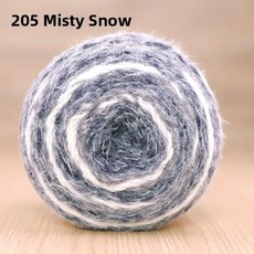 눈꽃 요정 마법 공 깃털 원사 꽃다발 담요 장미 무늬 손뜨개 양모 의류 액세서리용, 13. 205 연기와 눈