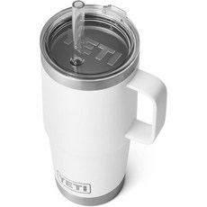 YETI 예티 램블러 빨대 텀블러 25온스 습지 브라운, White, 1개