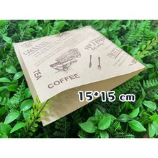 15*15公分 防油淋膜輕食紙袋 L袋 500入, 1個