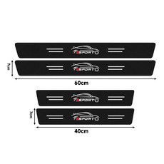 자동차 문턱 스트립 소형차 스포티 개성 도어 페달 스크래치 방지 보호 스티커 장식, 기본, 5. 4PCS