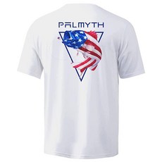 Palmyth 남성용 낚시 셔츠 반소매 자외선 차단 UV UPF 50+ SPF 티셔츠 화이트 / 라지 마우스 베이스 XL 134081