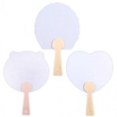 무지 한지부채 10개 미니 부채 만들기 꾸미기, 나무 10개