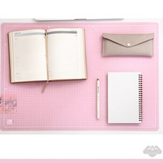 콩킹팜 윈스타 A2 반투명핑크 컷팅판 책상커팅매트