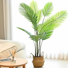 아르띠콜로 아레카야자 조화 나무+해초 바구니 세트, 160cm, 1개, 160cm