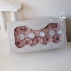 永生玫瑰花頭盒裝 (藍色) DIY乾燥花/擴香石材料, 卡粉10朵（一盒）3-4cm