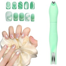 하트 라인 모양 고양이 눈 자석 스틱 고양이 눈 젤 폴리시 마그네틱 매니큐어 살롱 도구, 1개, 초록의