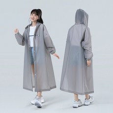 오즈리빙 EVA 우비 남녀공용 우비 우의 레인코트 캠핑 차박 등산 야외활동 탄력손목 방수후드, EVA우비 그레이