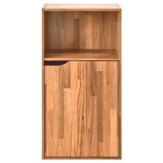 HOPMA 合馬家具 日式單門三層櫃 Set - 超大深度, 輕鬆整理收納! 附門防塵, 深度24 x 40 x 79.5cm, 拼版柚木