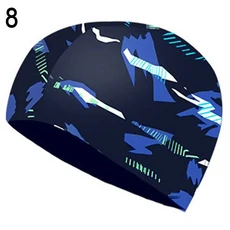 남성용 꽃 프린트 스포츠 액세서리 프리 사이즈 긴 수영장 보호 모자 탄성 나일론 터번, 01 8