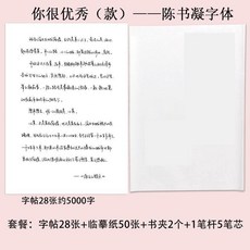 新品 行楷練字帖成年人初中高中生大學生初學練字帖 副廠商品, 1個, 你很優秀 款 ,字帖+臨摹紙
