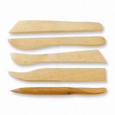 미술학원 조소용구 찰흙공예 점토도구 자작나무 소 15CM