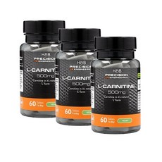 홀랜드앤바렛 프리시젼 L-카르니틴 500mg Holland & Barrett Precision L-Carnitine, 3개, 60정