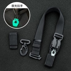 桃園出貨- 戰術快拆穩定帶三點輔助斜挎騎行通用機能可擴展單肩背帶, 黑色-夜光拉手[背帶38mm以下], 1個