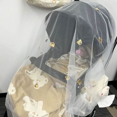 탈부착 모기장 풀커버 촘촘한 망사 소재 외출 시 유용한 제품, 곰돌이