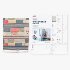 바이핸즈 알파벳 레이스 패치워크 린넨 퀼트원단, 1세트, 핑크