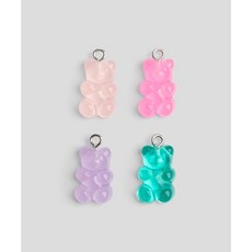 퀼트스타 젤리곰 참장식_베이직, 4개, 핑크, 핫핑크, 그린, 퍼플