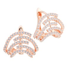 라울스톤 여성용 14K 골드필드핀 이어링 레이온 유니크한 데일리 심플 원터치 레이온 귀걸이 JK370 + 케이스