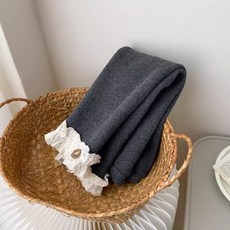 女童加絨打底褲洋氣花邊修身一體絨外穿秋冬兒童寶寶百搭保暖