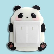 귀여운 동물 스위치커버 전등 벽스위치 보호덮개 인테리어, 1개
