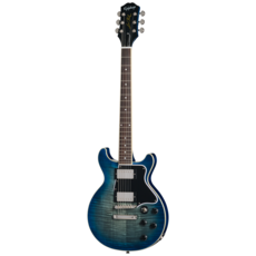 Epiphone Les Paul Double Cut 電吉他，藍色虎紋，贈原廠琴袋, 藍色虎紋, 1個, Double Cut Figured