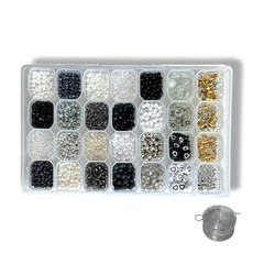 비즈놀이터 고급 비즈 공예 키트, 1세트, 블랙 테마