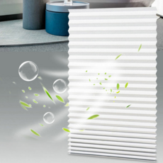 셀프 블라인드 접착식 주름 간편 암막 블라인드 창문 거실 무타공 가리개 고정 단열 집게 커튼