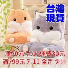 Q貝比 倉鼠坐墊 暖手枕 連體座墊 靠背椅墊 聖誕禮物 交換禮物